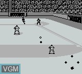 In-game screen of the game Roger Clemens' MVP Baseball on Nintendo Game Boy