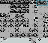 In-game screen of the game Rolan's Curse on Nintendo Game Boy