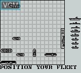 In-game screen of the game Sea Battle on Nintendo Game Boy