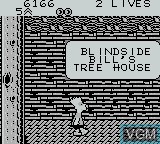 In-game screen of the game Bart Simpson's Escape From Camp Deadly on Nintendo Game Boy