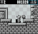 In-game screen of the game Krusty's Fun House on Nintendo Game Boy