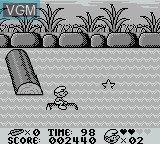 In-game screen of the game Smurfs, The on Nintendo Game Boy
