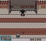 In-game screen of the game Soccer on Nintendo Game Boy