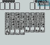 In-game screen of the game Solitaire FunPak on Nintendo Game Boy