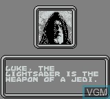 In-game screen of the game Star Wars - The Empire Strikes Back on Nintendo Game Boy