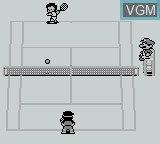 In-game screen of the game Tennis on Nintendo Game Boy