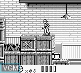 In-game screen of the game Aventures de Tintin, Les - Le Temple du Soleil on Nintendo Game Boy