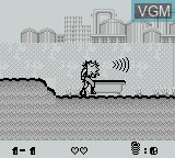 In-game screen of the game Toxic Crusaders on Nintendo Game Boy