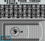 In-game screen of the game Track Meet on Nintendo Game Boy
