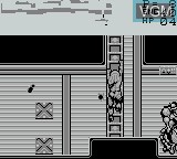 In-game screen of the game Alien vs. Predator - The Last of His Clan on Nintendo Game Boy