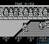 In-game screen of the game Downtown Nekketsu Koushinkyoku - Dokodemo Daiundoukai on Nintendo Game Boy