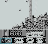 In-game screen of the game Universal Soldier on Nintendo Game Boy