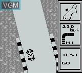 In-game screen of the game World Circuit Series on Nintendo Game Boy