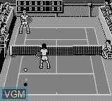In-game screen of the game Yannick Noah Tennis on Nintendo Game Boy
