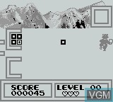 In-game screen of the game Arctic Zone on Nintendo Game Boy
