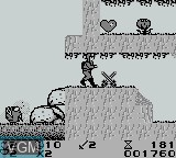 In-game screen of the game Attack of the Killer Tomatoes on Nintendo Game Boy