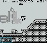In-game screen of the game Banishing Racer on Nintendo Game Boy