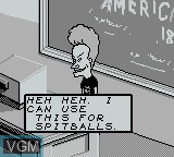 In-game screen of the game Beavis and Butt-Head on Nintendo Game Boy
