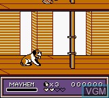 In-game screen of the game Beethoven - The Ultimate Canine Caper on Nintendo Game Boy