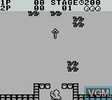 In-game screen of the game Boomer's Adventure in Asmik World on Nintendo Game Boy