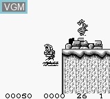 In-game screen of the game Prophecy - The Viking Child on Nintendo Game Boy