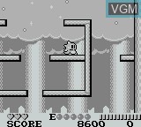 In-game screen of the game Bubble Bobble Part 2 on Nintendo Game Boy