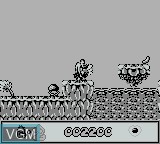 In-game screen of the game Chuck Rock on Nintendo Game Boy