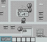 In-game screen of the game Crayon Shin-Chan 3 - Ora no Gokigen Athletic on Nintendo Game Boy