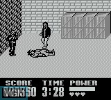 In-game screen of the game Darkman on Nintendo Game Boy