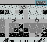 In-game screen of the game Dig Dug on Nintendo Game Boy