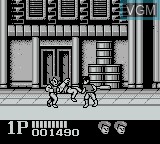 In-game screen of the game Double Dragon on Nintendo Game Boy