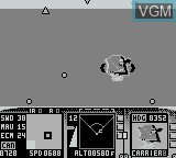 In-game screen of the game F-15 Strike Eagle on Nintendo Game Boy