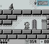 In-game screen of the game Garfield Labyrinth on Nintendo Game Boy