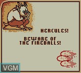 In-game screen of the game Hercules on Nintendo Game Boy