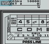 In-game screen of the game High Stakes Gambling on Nintendo Game Boy