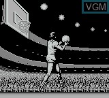 In-game screen of the game Hyper Dunk on Nintendo Game Boy