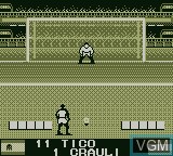 In-game screen of the game International Superstar Soccer on Nintendo Game Boy