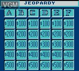 In-game screen of the game Jeopardy! Teen Tournament on Nintendo Game Boy