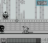 In-game screen of the game Kiteretsu Daihyakka - Bouken Ooedo Juraki on Nintendo Game Boy