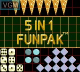 Title screen of the game 5 in One Fun Pak on Sega Game Gear