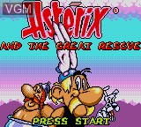 Title screen of the game Asterix and the Great Rescue on Sega Game Gear