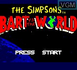 Title screen of the game Simpsons, The - Bart vs. The World on Sega Game Gear