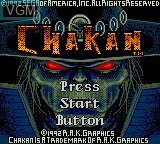 Title screen of the game Chakan on Sega Game Gear