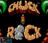 Title screen of the game Chuck Rock on Sega Game Gear