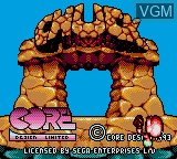 Title screen of the game Chuck Rock II - Son of Chuck on Sega Game Gear