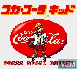 Title screen of the game Sassou Shounen Eiyuuden Coca-Cola Kid on Sega Game Gear