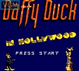 Title screen of the game Daffy Duck in Hollywood on Sega Game Gear