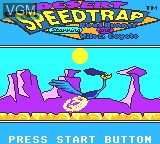 Title screen of the game Desert Speedtrap - Starring Road Runner and Wile E. Coyote on Sega Game Gear