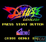 Title screen of the game Devilish on Sega Game Gear