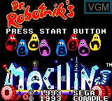 Title screen of the game Dr. Robotnik's Mean Bean Machine on Sega Game Gear